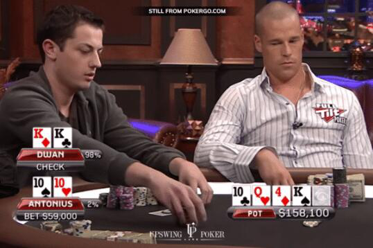 超级冤家牌：Tom Dwan VS 大光头，底池高达56万美元！