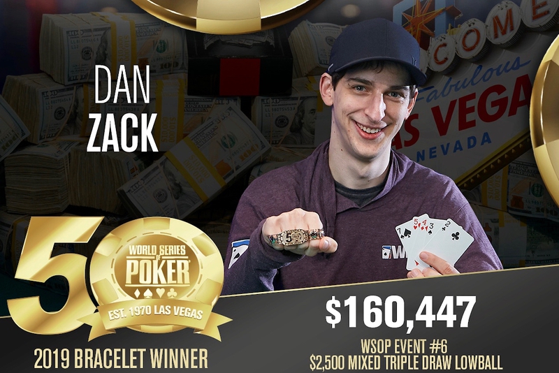 Dan Zack摘得WSOP $2,500有限混合三次换桂冠,将个人首条金手链收入囊中