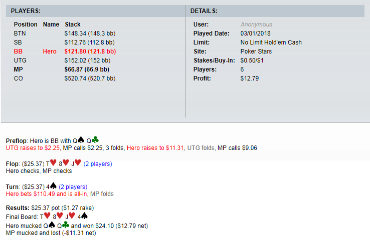 超对在三同花翻牌面的打法(3bet底池)