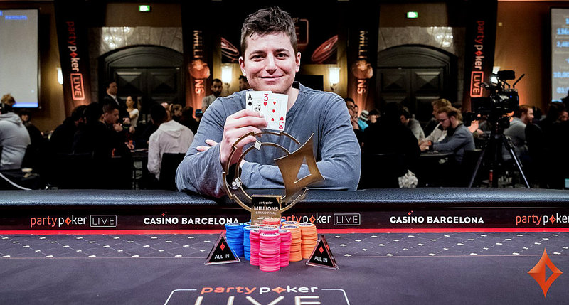Jake Schindler取得2018 partypoker线下百万赛事终极决赛巴塞罗那站€100,000超级豪客赛冠军