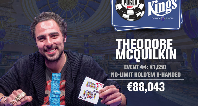 2017 WSOPE：Theodore McQuilkin取得第4项赛事的冠军