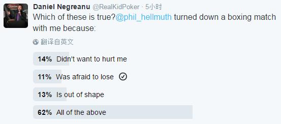 ​Hellmuth 为何拒绝Daniel发起的拳击挑战？
