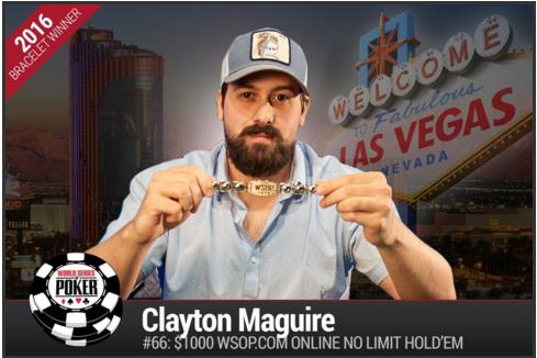 ​WSOP快讯：Clayton Maguire在1000美元买入网络锦标赛中夺冠